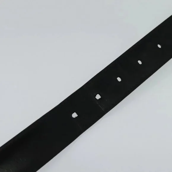 LOUIS VUITTON Belt Leather 29.9""""""""-34.3"""""""" Black Silver M9831 LV A... - Picture 8 of 16